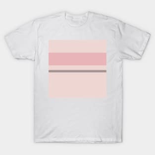 A particular mixture of Dirty Purple, Grey, Lotion Pink and Soft Pink stripes. T-Shirt